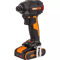 Винтоверт ударный бесщеточный аккумуляторный WORX 20В, 200Нм, 2Ач х2, ЗУ 2А, кейс WX265