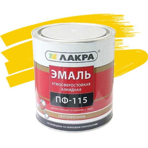 Эмаль Лакра ПФ-115 желтая 2 кг