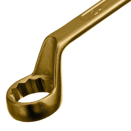 Ключ накидной, 22 х 24 мм, желтый цинк Сибртех фото 3