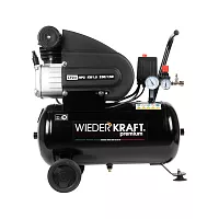 Масляный поршневой компрессор с прямым приводом WIEDERKRAFT 225 л/мин, 24л., WDK-90225