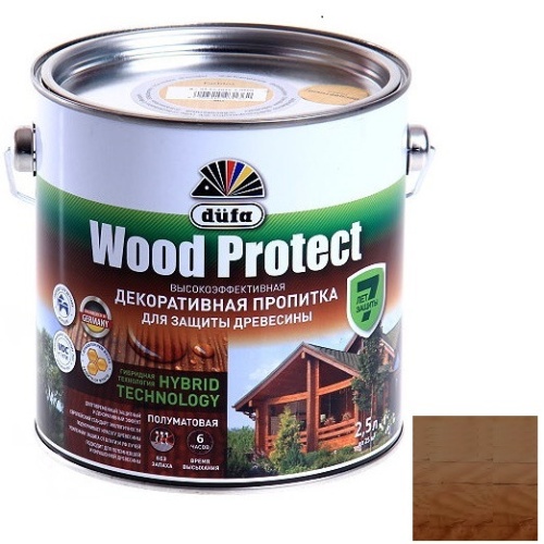 Пропитка для древесины Dufa Wood Protect Орех 2,5 л