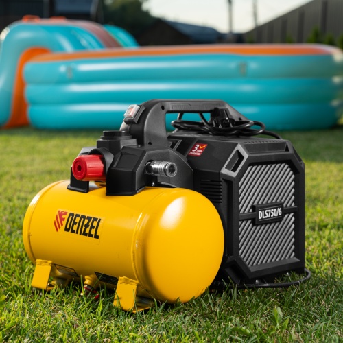 Компрессор  DLS750/6 безмасляный малошумный 750 Вт, 140 л/мин,ресивер 6 л Denzel фото 37