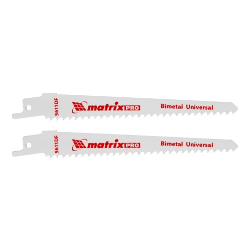 Полотна универсальные для сабельной пилы S611DF 125/4.3 мм, Bimetal, 2 шт, Pro Matrix