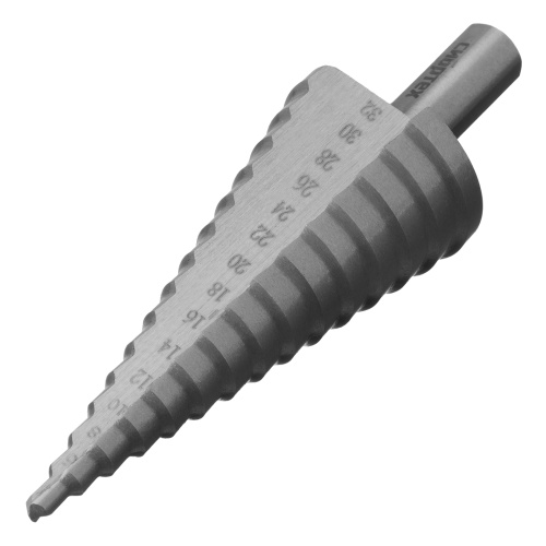 Сверло ступенчатое по металлу, 4-6-8-10-12-14-16-18-20-22-24-26-28-30-32 мм, 4241 Сибртех Сверло ступенчатое по металлу, 4-6-8-10-12-14-16-18-20-22-24-26-28-30-32 мм, 4241 Сибртех