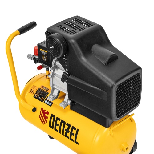 Компрессор воздушный DC1500/24, прямой привод, 1.5 кВт, 24 литра, 220 л/мин Denzel фото 12