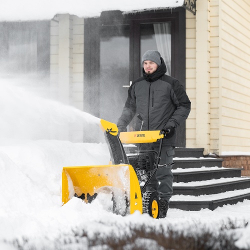Бензиновая снегоуборочная машина SBM 610, 212 cc, ручной старт, фара Denzel фото 33