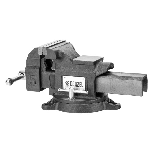 Тиски слесарные BVH-125, 125 мм, поворотные, стальная направляющая, с наковальней //Denzel фото 26