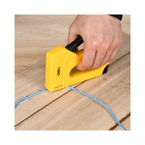 Мебельный строительный пластиковый степлер Deli DL238002 + 400 скоб (D-скобы тип 53/53А, размер 4-10) 147064 фото 7 Мебельный строительный пластиковый степлер Deli DL238002 + 400 скоб (D-скобы тип 53/53А, размер 4-10) 147064 фото 7