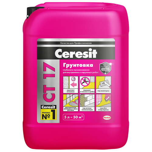 Грунтовка глубокого проникновения Ceresit CT 17 Зима 5 л