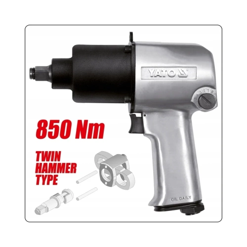 Гайковерт пневматический 1/2" 850 Нм YATO YT-09525 фото 3 Гайковерт пневматический 1/2" 850 Нм YATO YT-09525 фото 3