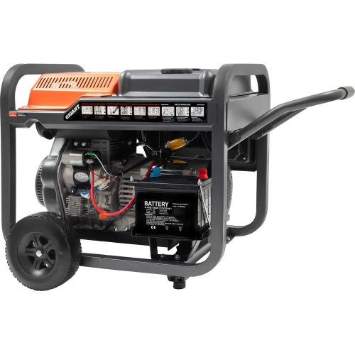 Дизельный генератор Gigant (5,5 кВт; эл.стартер; колёса и ручки) GDGL-5500 фото 9