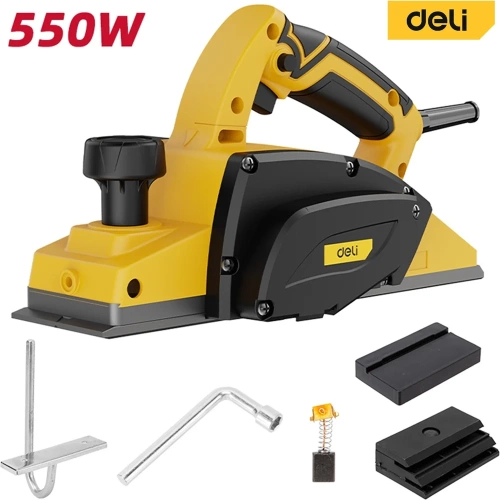 Электрорубанок DELI 550Вт DC591 (обработка 82/1 мм, глубина фальцевания 9 мм) 208418 фото 3