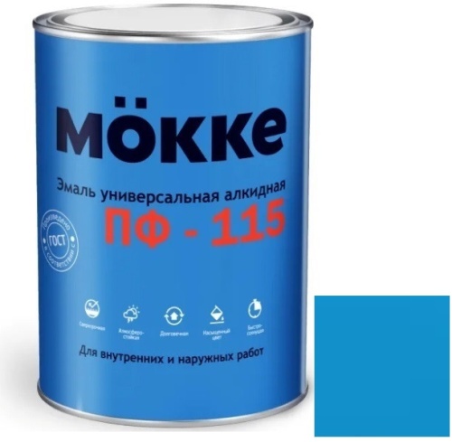 Эмаль алкидная Mokke ПФ-115 голубая 20 кг Эмаль алкидная Mokke ПФ-115 голубая 20 кг
