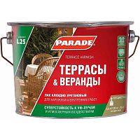 Лак алкидно-уретановый Parade Classic L25 Террасы & Веранды полуматовый 2,5 л