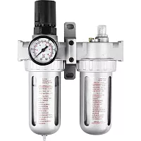 Фильтр влагоотделитель  двойной AFRL802 1/4" с регулятором и лубрикатором Pegas pneumatic PGS-4701