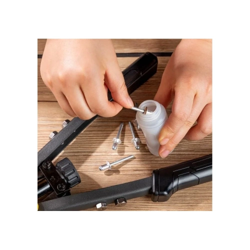 Двуручный заклепочник DELI DL236913 330мм, носовая часть из хромомолибденовой стали, сменные насадки 2,4–3,2–4,0–4,8–6,4 мм 98414 фото 5