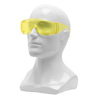 Очки защитные открытого типа, желтые, ударопрочный поликарбонат Сибртех