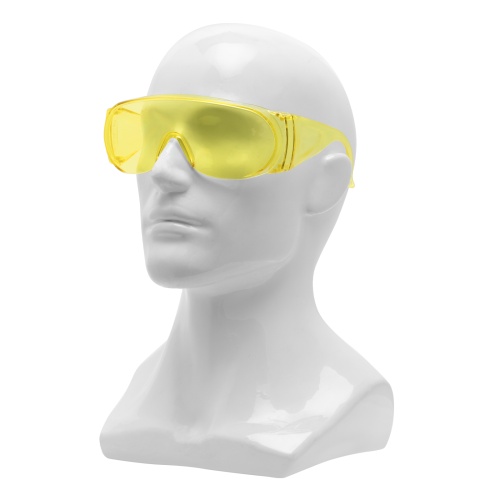 Очки защитные открытого типа, желтые, ударопрочный поликарбонат Сибртех