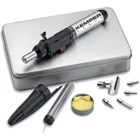 Паяльник газовый (горелка) KEMPER с пьезоподжигом для микропайки в кейсе, 6 насадок 12100KIT
