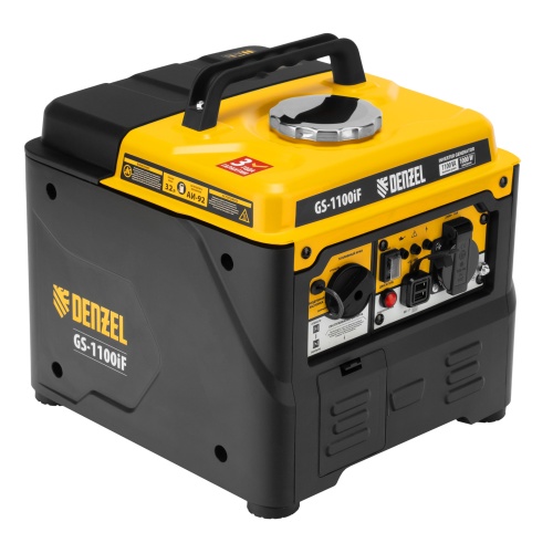 Генератор инверторный GS-1100iF, 1,1 кВт, 230 В, ручной старт DENZEL фото 2