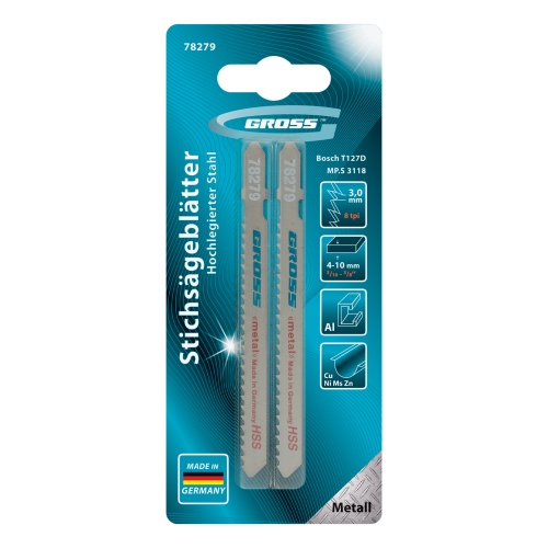 Полотна для электролобзика  по металлу, 2 шт, ( 3118-T127D ) Gross фото 5