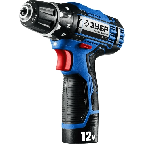 Дрель-шуруповерт ЗУБР Профессионал 12В + LED-фонарь, 2 АКБ 2Ач DL-121-22F фото 11