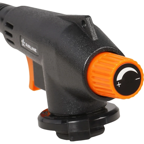 Горелка газовая Airline на цанговый баллон, пьезоподжиг, гибкое сопло D12x110 мм ADGT013 фото 6