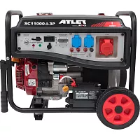 Бензиновый генератор ATLET (8кВт, электростартер, колеса и ручки) SC11000-I-3P