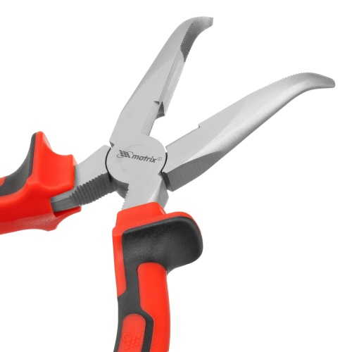 Длинногубцы изогнутые Nickel, 180 мм, никелированные, двухкомпонентные рукоятки Matrix фото 4 Длинногубцы изогнутые Nickel, 180 мм, никелированные, двухкомпонентные рукоятки Matrix фото 4