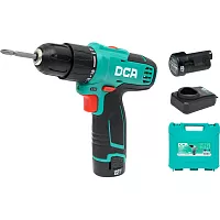 Аккумуляторная дрель-шуруповерт DCA 12 В, 2 АКБ 2 А*ч, в кейсе ADJZ1202i (TYPE E)