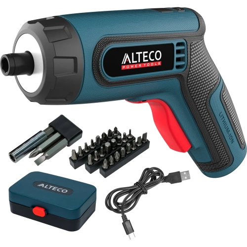 Аккумуляторная отвёртка угловая ALTECO CSD 4V 67506