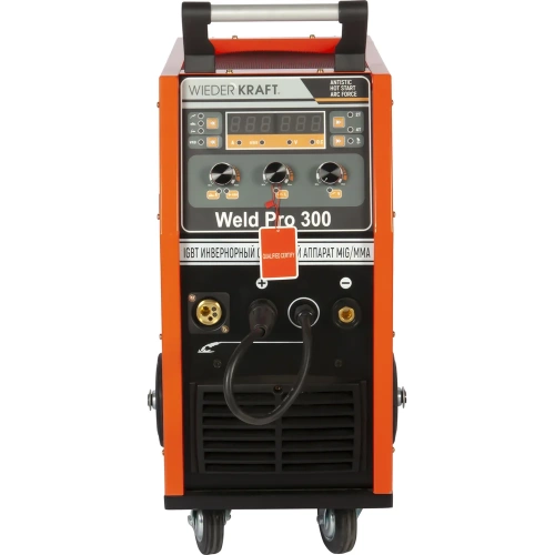 Сварочный инверторный аппарат WIEDERKRAFT 300A 380В MIG/MAG/MMA/Lift TIG горелка 24AK WELD Pro 300 фото 10