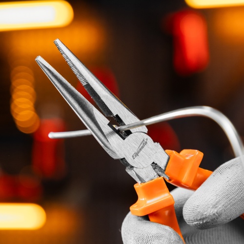 Длинногубцы прямые Classic, 180 мм, шлифованные, пластмассовые рукоятки Sparta фото 11