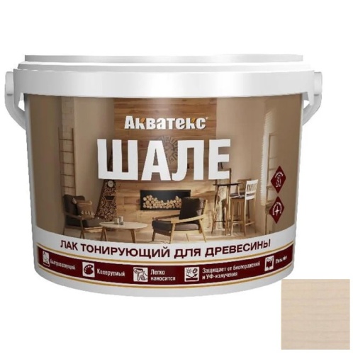Лак акриловый для древесины Акватекс Шале ваниль 0,9 кг Лак акриловый для древесины Акватекс Шале ваниль 0,9 кг
