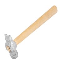 Молоток слесарный, 500 г, круглый боек, деревянная рукоятка