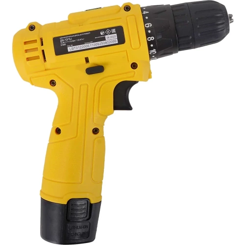 Аккумуляторная дрель-шуруповерт Eurolux ДА-12/1Li 72/14/37 фото 4