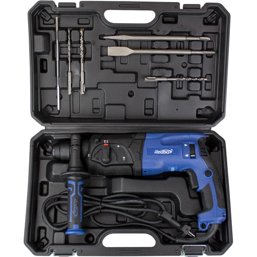 Перфоратор электрический Redbo RHD-26/1150A (1150Вт., 26мм., три режима, 2.6Дж., 3 бура, пика, долот 39838 фото 9