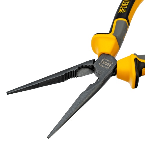 Длинногубцы прямые 205 мм, трехкомпонентные рукоятки Denzel фото 4
