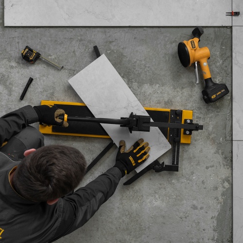 Плиткорез рельсовый 600х16мм, каретка на подш., стальная станина, усил. рукоятка-пенал Denzel фото 18