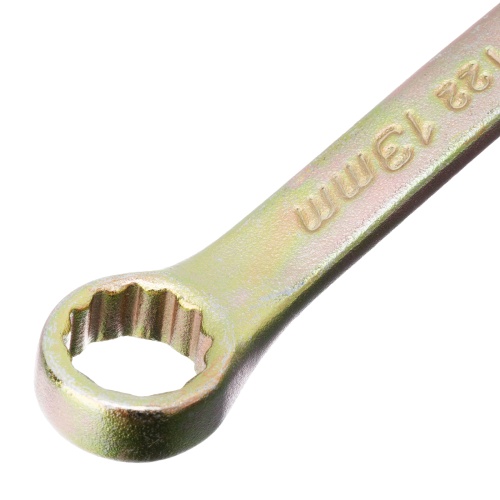 Ключ комбинированный, 13 мм, желтый цинк Сибртех фото 4 Ключ комбинированный, 13 мм, желтый цинк Сибртех фото 4