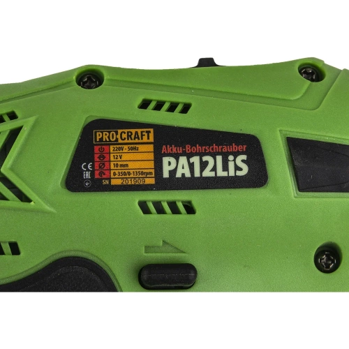 Аккумуляторная дрель-шуруповерт PROCRAFT PA12LIS фото 6