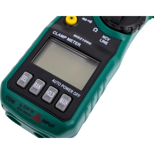 Клещи токоизмерительные цифровые Mastech MS2109B (ACV/DCV),переменный ток2/20/200/600A,(сопротивление,тест диодов,фонарик) 00-00013508 фото 7 Клещи токоизмерительные цифровые Mastech MS2109B (ACV/DCV),переменный ток2/20/200/600A,(сопротивление,тест диодов,фонарик) 00-00013508 фото 7