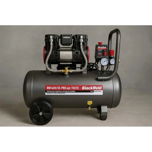 Компрессор коаксильный безмасляный BlackWeld BW1400/50-PRO 50л 150135