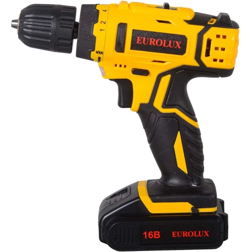 Аккумуляторная дрель-шуруповерт Eurolux ДА-16/2Li 72/14/51 фото 7