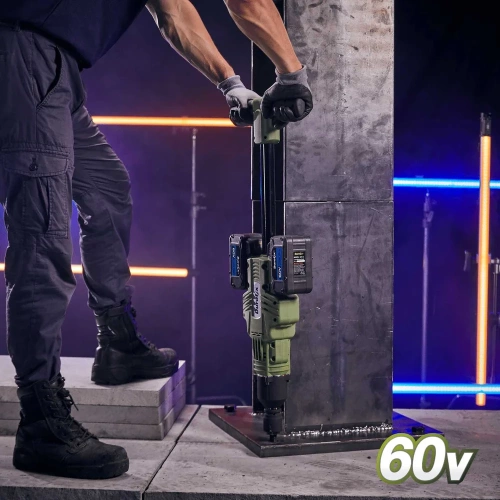 Ударный гайковерт Durofix 3/4 60В 2 АКБ 2,0Ач+ЗУ RI60180A2-6-P фото 7