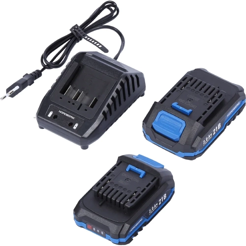 Шуруповерт аккумуляторный NORDBERG макс.диам. сверла 13 мм, 21 В, 70 Нм с 2 аккумуляторами и зарядным уст-вом NE106K фото 9