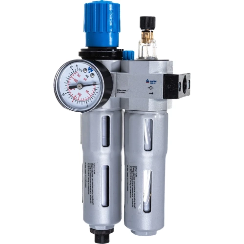 Фильтр влагоотделитель с редуктором и лубрикатором (1/4"; 16 бар) МАСТАК 690-21 Фильтр влагоотделитель с редуктором и лубрикатором (1/4"; 16 бар) МАСТАК 690-21