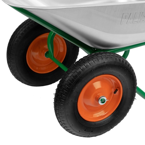 Тачка садово-строительная, 2-х колесная, усиленная, грузоподъемность 320 кг, объем 90 л Palisad фото 9