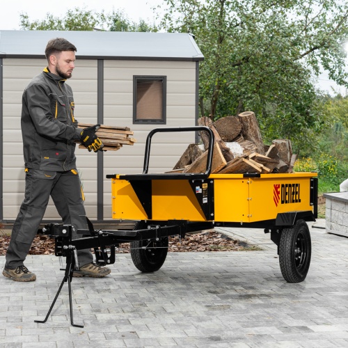 Прицеп для мотоблока TT-500, оцинк., груз. 500 кг, рег. сцепка, колеса 4.00-10, в упаковке Denzel фото 22 Прицеп для мотоблока TT-500, оцинк., груз. 500 кг, рег. сцепка, колеса 4.00-10, в упаковке Denzel фото 22