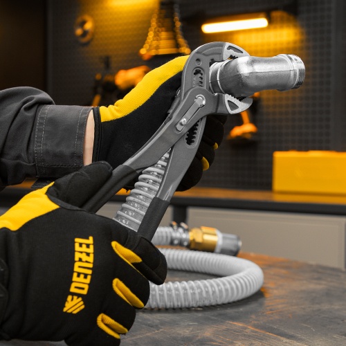 Клещи переставные, кнопочный механизм, обливные рукоятки, 300 мм Denzel фото 11